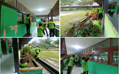 CLEAN UP DAY, KEGIATAN RUTIN JUM'AT BERKAH MTS NEGERI 1 SINTANG