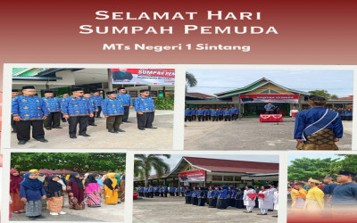 MTs Negeri 1 Sintang Gelar Upacara Peringatan Sumpah Pemuda ke-97 Tahun 2025   